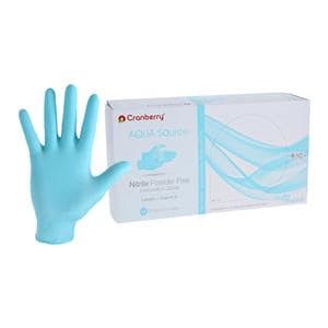 Aqua Source Exam Gloves Medium Aqua Non-Sterile