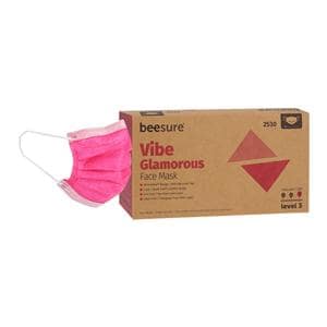 BeeSure Vibe Earloop Face Mask ASTM Level 3 Pink 50/Bx