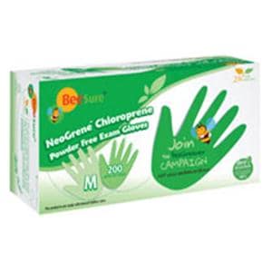 BeeSure NeoGrene Exam Gloves X-Small Green Non-Sterile