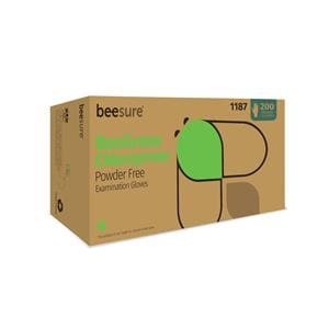 BeeSure NeoGrene Exam Gloves Medium Green Non-Sterile