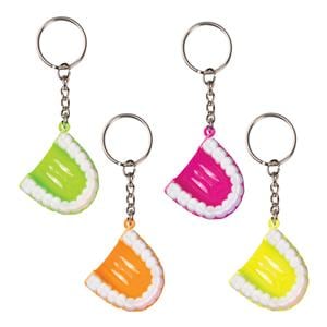 Toy Keychains Teeth Assorted Neon 24/Pk