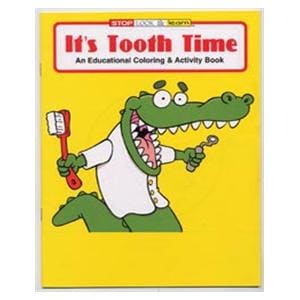 Imprinted Coloring Book Tooth Time 250/Pk