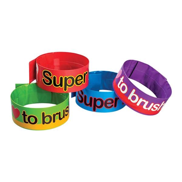 Slap Bracelets Dental Sayings Assorted Colors 9.5 in x 1 in 48/Pk