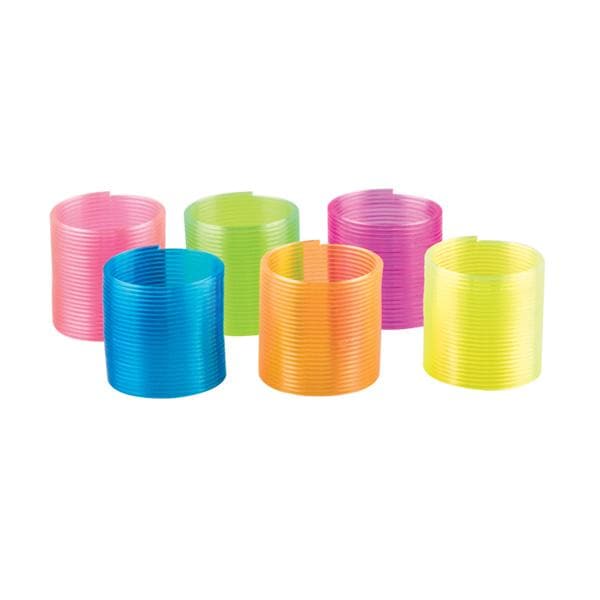 Toy Mini Coils Assorted Translucent 72/Pk