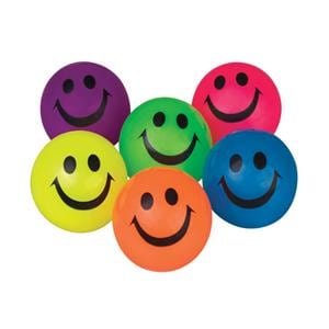 Toy Comet Balls Smiley Face Assorted Colors 55 mm 12/Pk