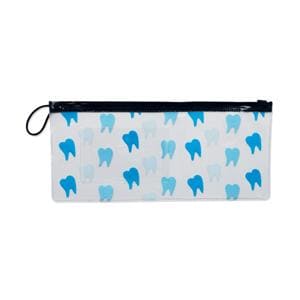 Scatter Print Zip Close Pouch Blue Teeth 10 in x 4 in 144/Pk