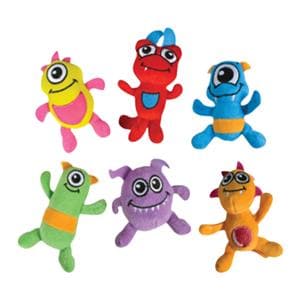 Toy Plush Cavity Monster Assorted Colors 12/Pk