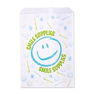 Scatter Print Bags Smile Supplies Fold-Over White 100/Pk