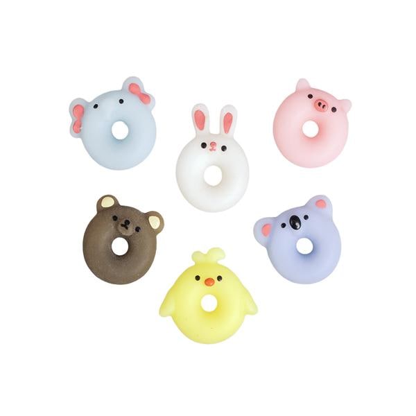 Stretchy Toy Squishy Animal Rings Assorted Animals 1.5 in 48/Pk