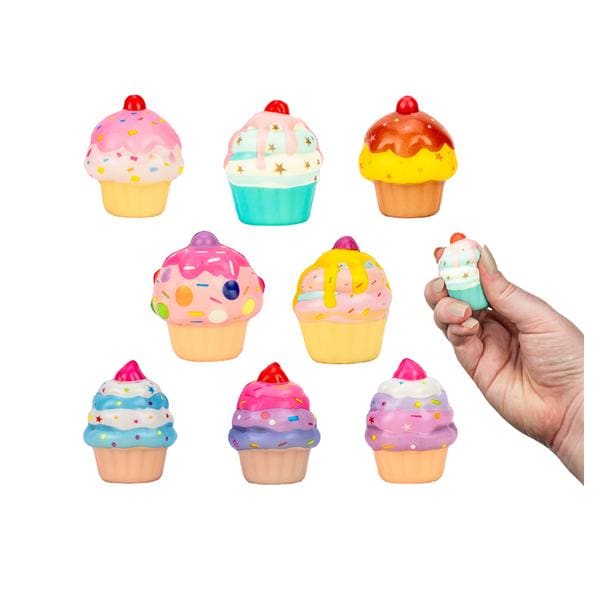 Toy Squishy Cupcake Assortment Assorted 100/Pk