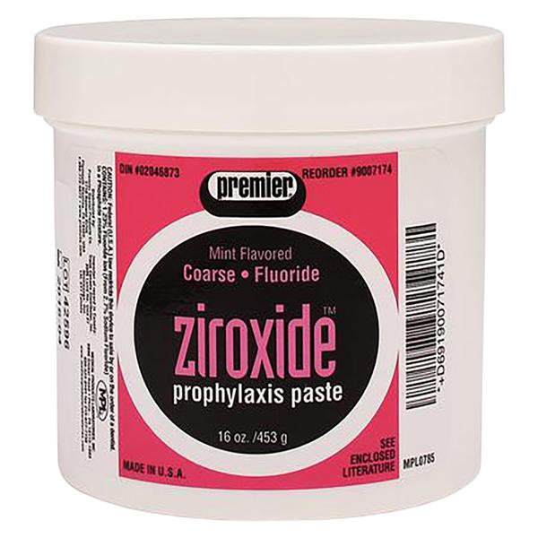 Ziroxide P te à prophy 1 lb Rugueuse Avec fluorure Pot Boîte