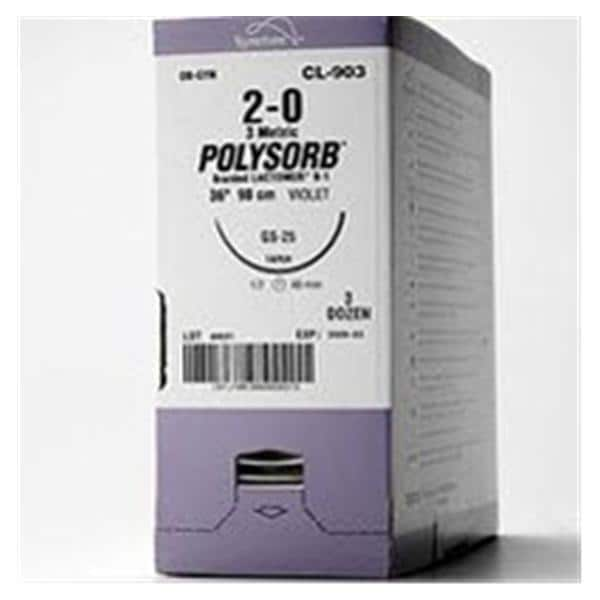 Polysorb Suture 4-0 Polyester C-13 Violet 30" Braid PK