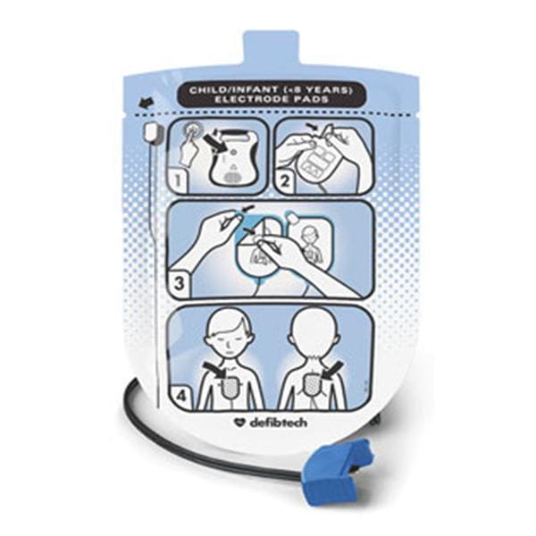 Lifeline Defibrillator Pad Pediatric/ < 8 years Gel Ea