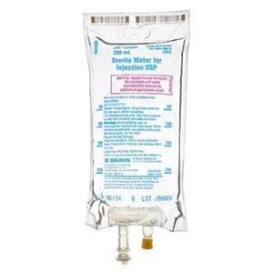 Water IV Injection Solution 250mL Non-DEHP/Non-PVC Strl Plstc Inj Cntnr Ea, 24 EA/CA