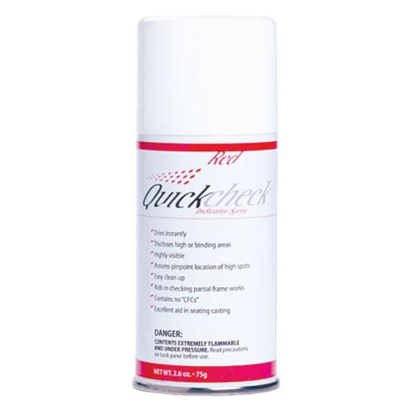 Quick Check Aerosol Spray High Spot Indicator Powder Red 75 Gm Ea