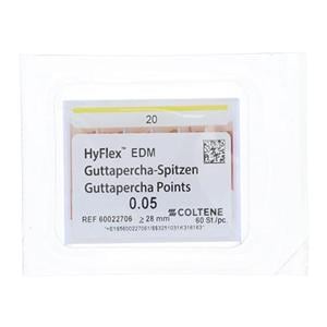 Hyflex EDM Gutta Percha Points Size 20 Yellow 60/Pk