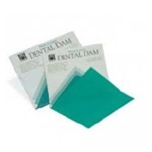 Latex-Free Rubber Dam 6 in x 6 in Medium Gauge Green 15/Bx