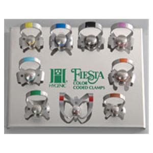 Hygenic Fiesta Rubber Dam Clamp Winged Size 9 Color Coded Kit Bx