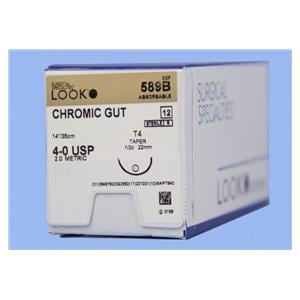 Suture catgut chrom T-4 12/Boîte