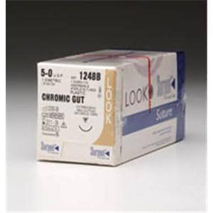 Suture 5-0 Chromic Gut C-3 Beige 18" Monofilament 12/Bx