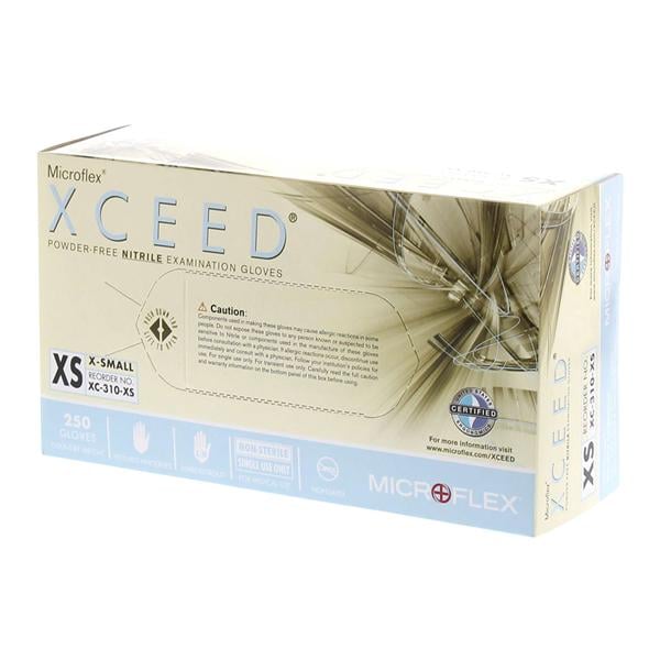 Xceed Exam Gloves X-Small Blue Non-Sterile