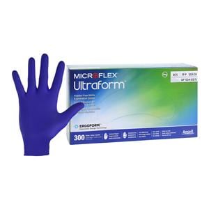 Ultraform Exam Gloves X-Small / Small Blue Non-Sterile