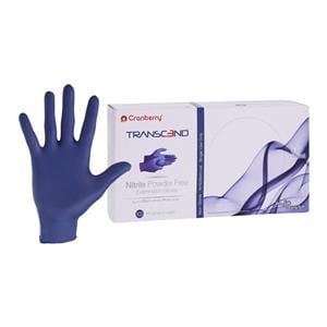 Transcend Exam Gloves X-Small Matte Blue Non-Sterile