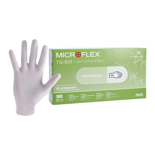 Soft White Exam Gloves X-Large White Non-Sterile