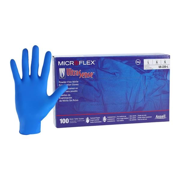 UltraSense Exam Gloves Large Blue Non-Sterile