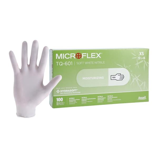 Soft White Exam Gloves X-Small White Non-Sterile