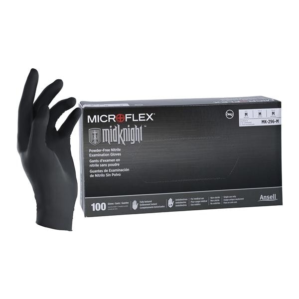 MidKnight Exam Gloves Medium Black Non-Sterile