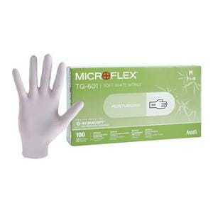 Soft White Exam Gloves Medium White Non-Sterile