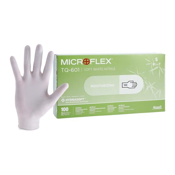 Soft White Exam Gloves Small White Non-Sterile