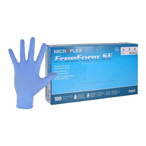 FreeForm SE Exam Gloves X-Large Blue Non-Sterile