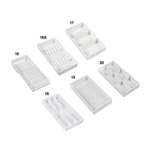 Draw Organizer Instrument Tray 4 in x 8 in Size 16 Light Gray Ea