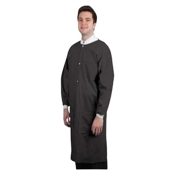 Maxi-Gard Protective Lab Coat SMS Large Black 10/Pk