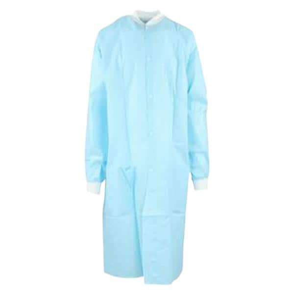 Maxi-Gard Protective Lab Coat SMS Large Sky Blue 10/Pk