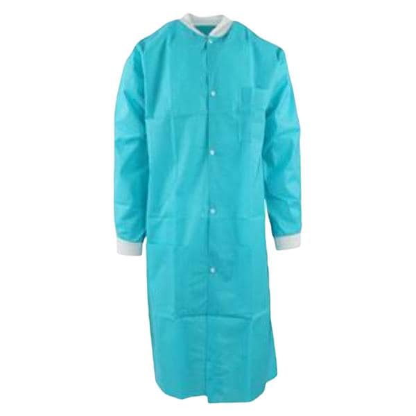 Maxi-Gard Protective Lab Coat SMS Large Teal 10/Pk