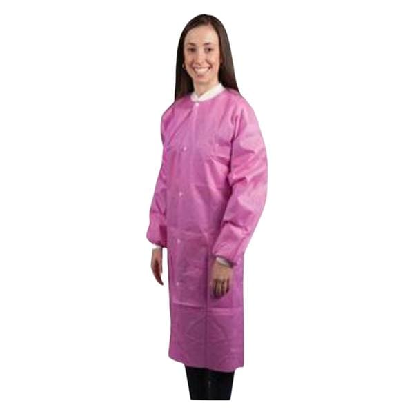 Maxi-Gard Protective Lab Coat SMS X-Large Raspberry 10/Pk, 5 PK/CA