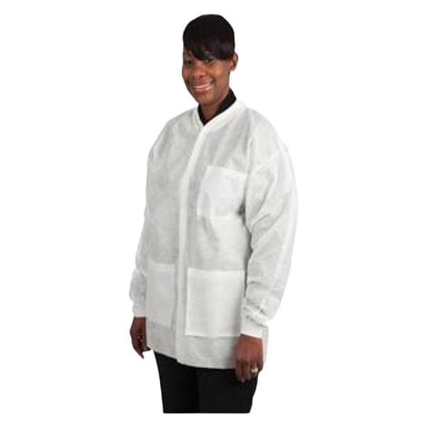 Maxi-Gard Protective Jacket SMS Large White 10/Pk