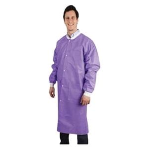 Maxi-Gard Protective Lab Coat SMS Small Purple 10/Pk