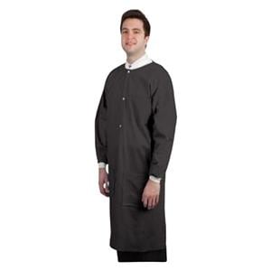 Maxi-Gard Protective Lab Coat SMS Medium Black 10/Pk