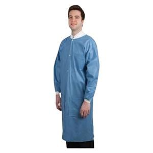 Maxi-Gard Protective Lab Coat SMS Medium Black 10/Pk