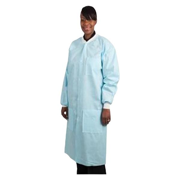 Maxi-Gard Protective Lab Coat SMS Medium Sky Blue 10/Pk