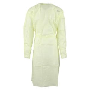 Isolation Gown AAMI Level 1 SMS Large Yellow 10/Bg