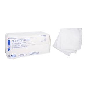 100% Cotton All-Gauze Sponge 4x4" 12 Ply Non-Sterile Square LF