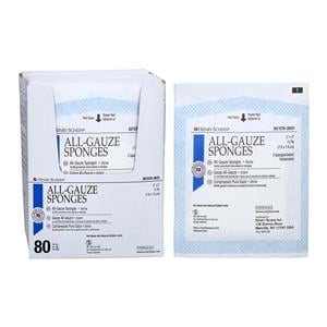 100% Cotton Sponge Gauze 3x3" Sterile, 30 BX/CA