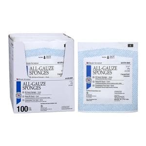 100% Cotton Sponge Gauze 2x2" Sterile Not Made With Natural Rubber Latex, 30 BX/CA