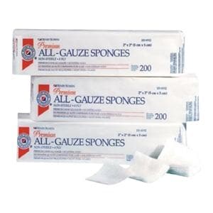 Henry Schein Gaze De qualité supérieure 100 % coton 4 po x 4 po Stérile 200/pqt