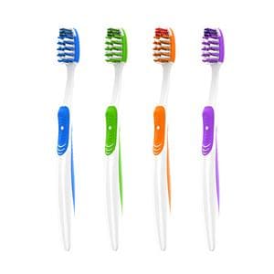 Acclean Toothbrush Adult 36 Tuft Compact 4 Colors 72/Bx